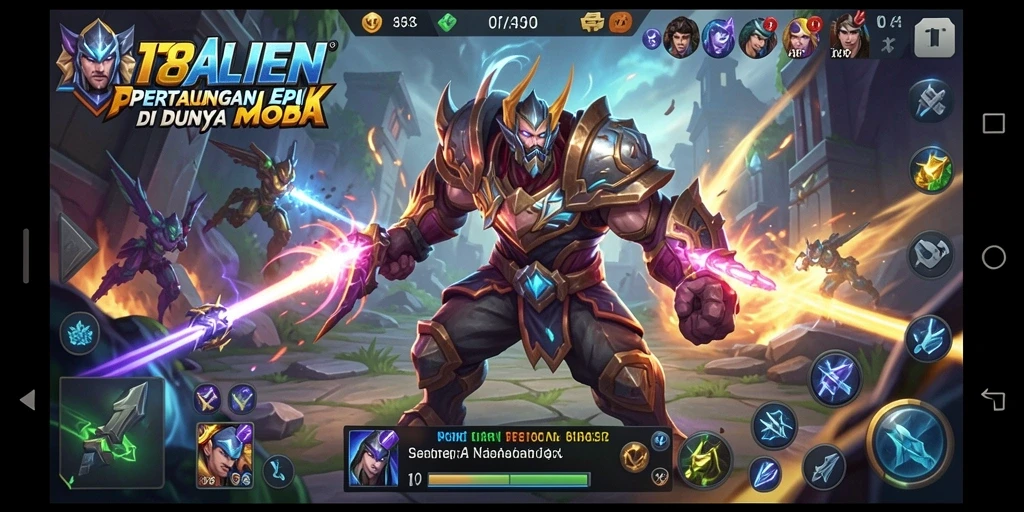 Gameplay seru dengan karakter dan aksi luar angkasa.