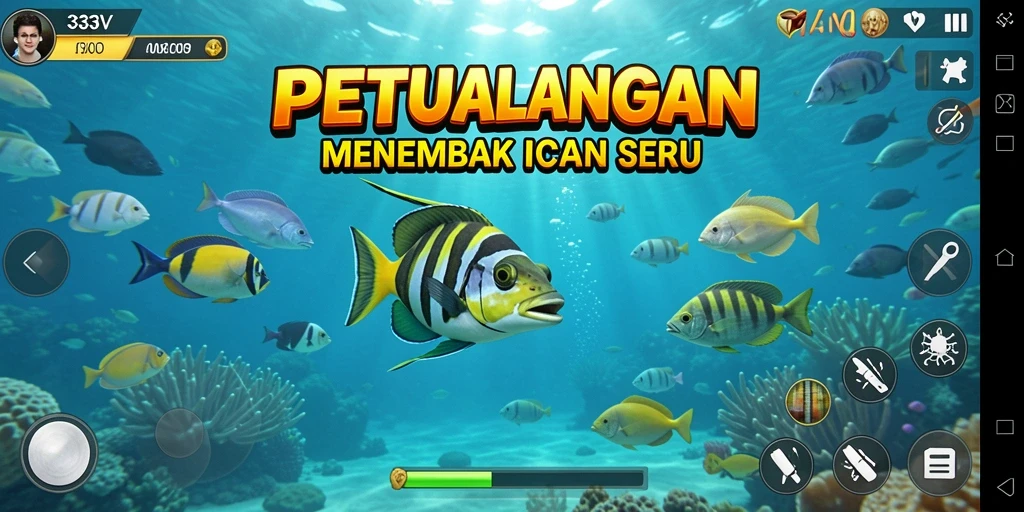 Gameplay seru menembak ikan di 333V.
