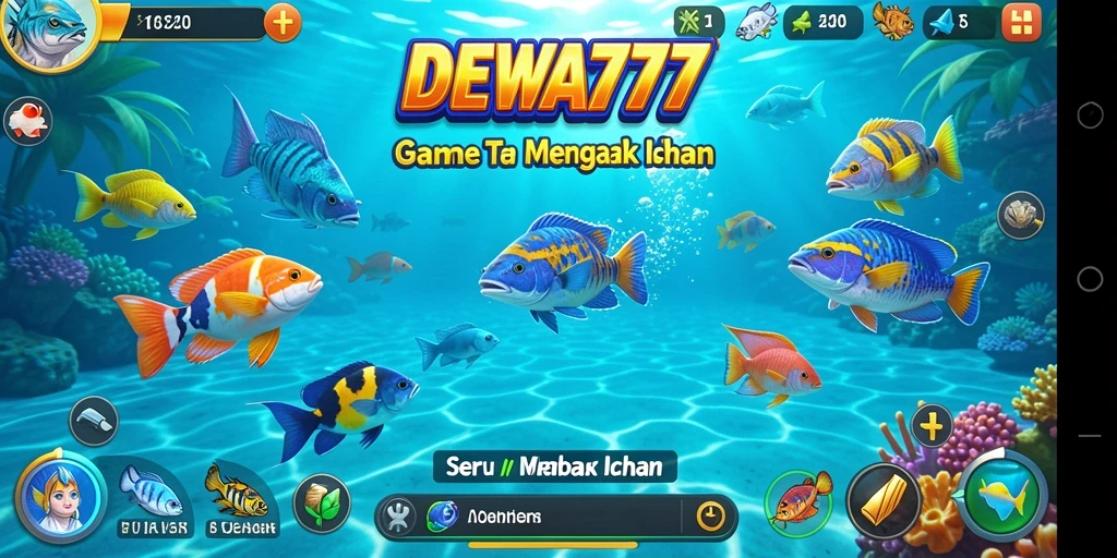 Screenshot gameplay DEWA777 yang menampilkan aksi Tembak Ikan yang seru.