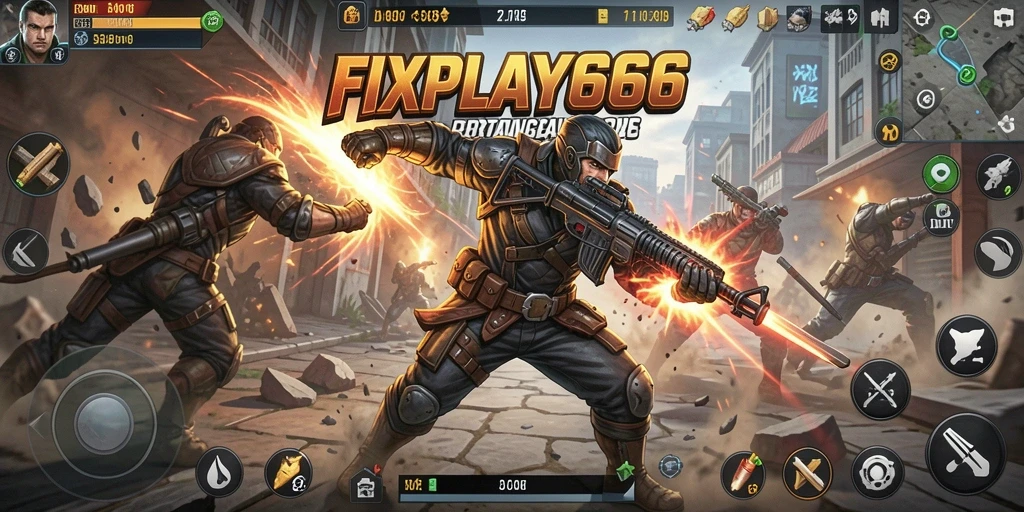 Gameplay FIXPLAY666 menunjukkan pertarungan seru dan dinamis.
