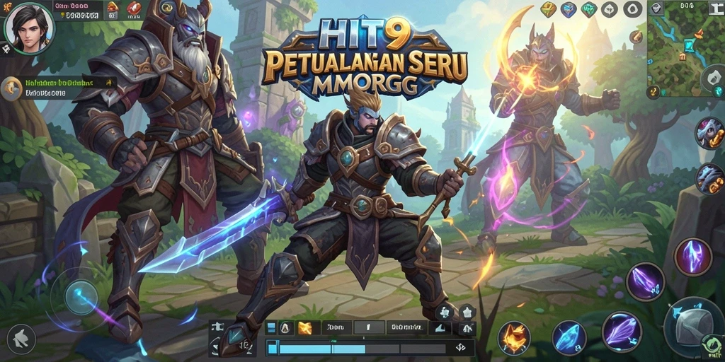 Skrinsut gameplay HIT9 menampilkan pertarungan seru dalam dunia MMORPG.