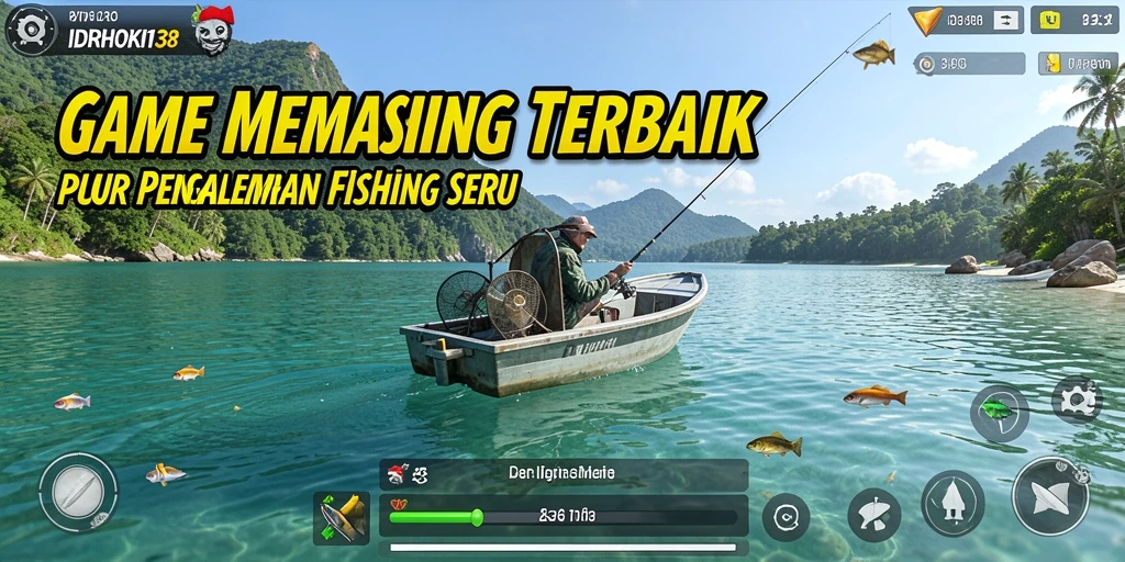 Screenshot gameplay IDRHOKI138 menunjukkan suasana memancing yang mendebarkan.