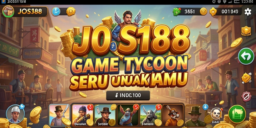 Screenshot JOSS188 menampilkan karakter bermain dalam membangun bisnis Tycoon.