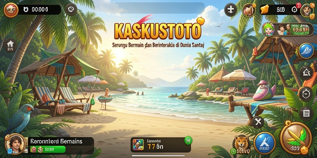 Screenshot gameplay KASKUSTOTO menampilkan interaksi pemain yang menyenangkan.
