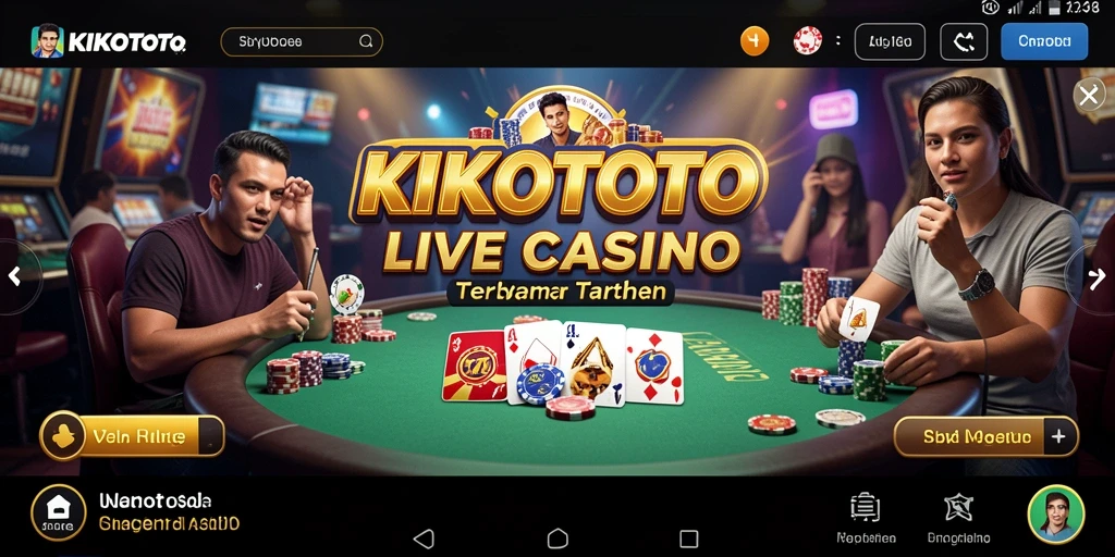 Tampilan gameplay KIKOTOTO yang seru dan interaktif dalam Live Casino.