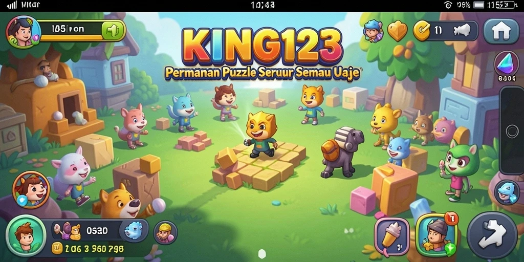 Tampilan gameplay KING123 dengan berbagai teka-teki menarik.