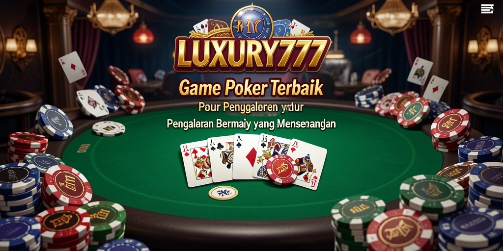 Tampilan gameplay Poker yang mendebarkan di LUXURY777.