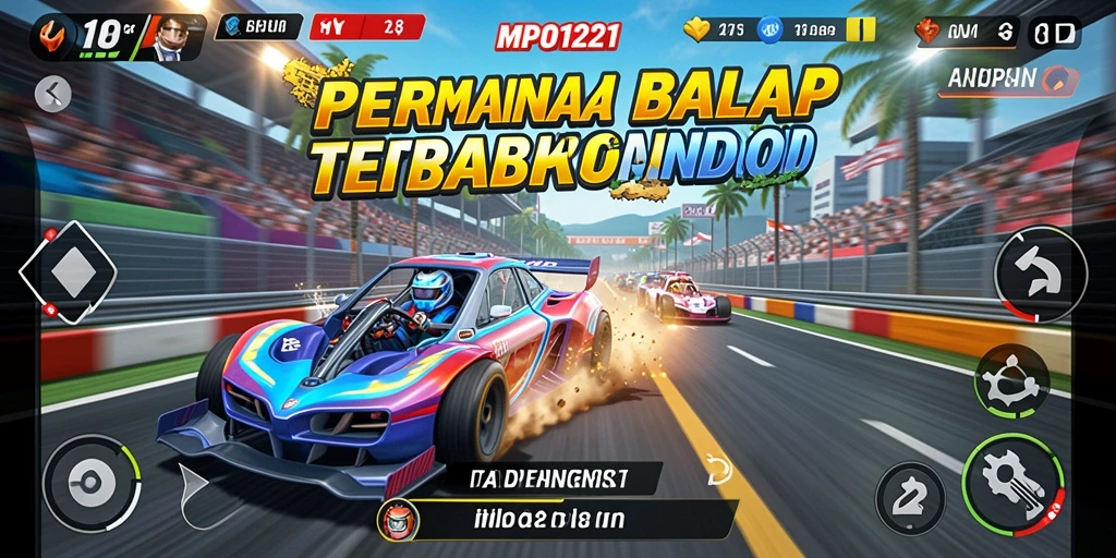 Gameplay seru dalam balapan yang mendebarkan dan menantang.