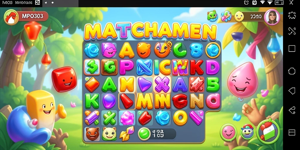 Gameplay seru di MPO303 dengan tantangan Match-3.