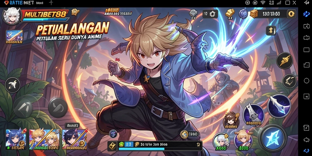 Screenshot MULTIBET88 menunjukkan aksi seru dalam dunia anime.