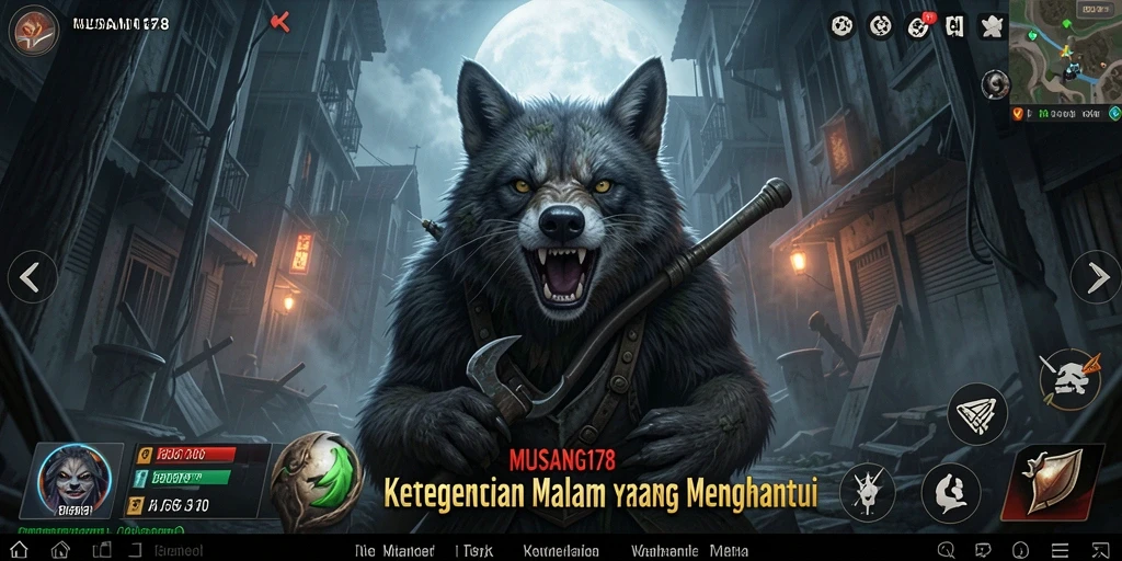 Tangkapan layar MUSANG178 menampilkan suasana horor yang mendalam.