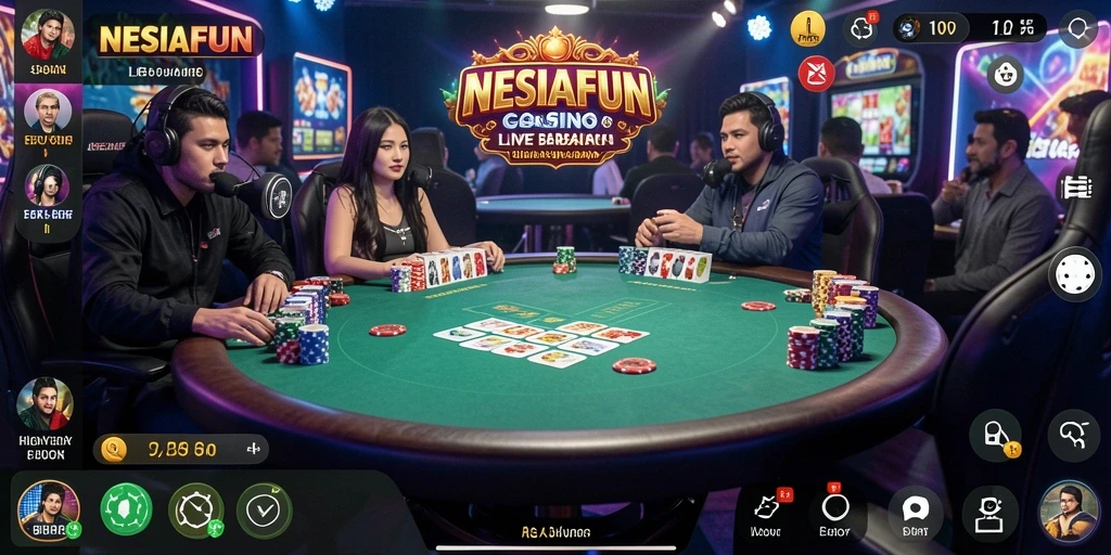 Tampilan gameplay mendebarkan dari NESIAFUN saat permainan berlangsung.