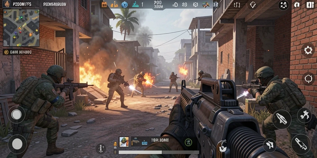 Tampilan gameplay intens dan grafis yang mengagumkan dari P200M.