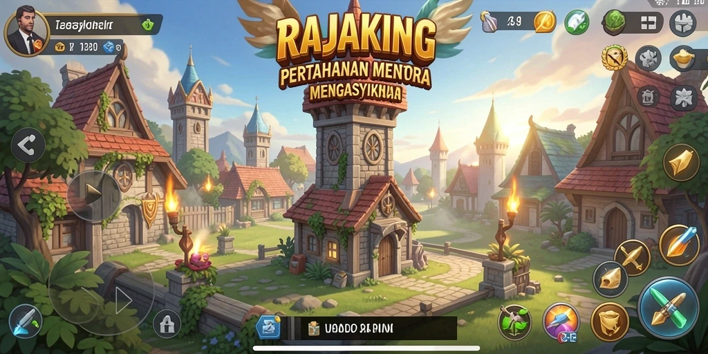 Gameplay menawan dari RAJAKING Tower Defense penuh strategi.