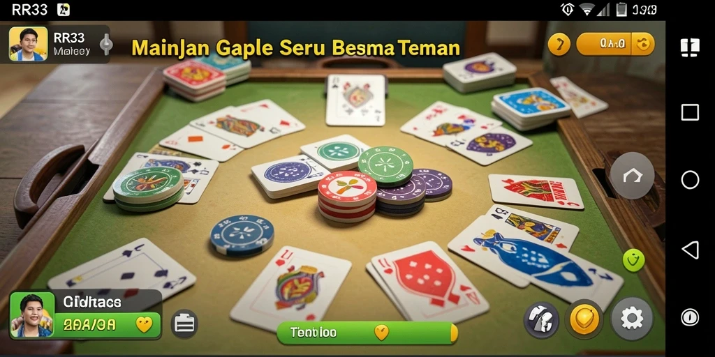 Screenshot gameplay Gaple RR33 yang seru dan mengasyikkan.