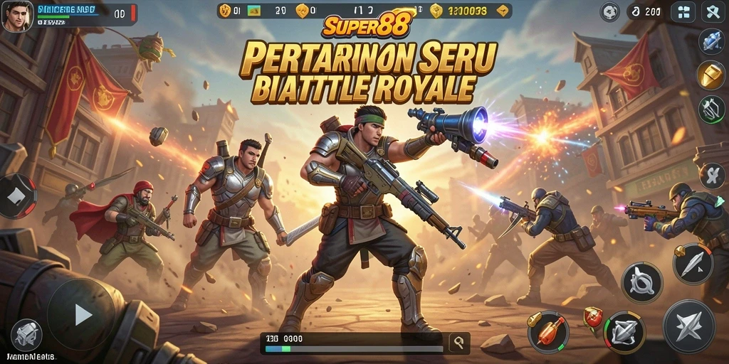Tampilan Gameplay Seru dalam SUPER88 Battle Royale