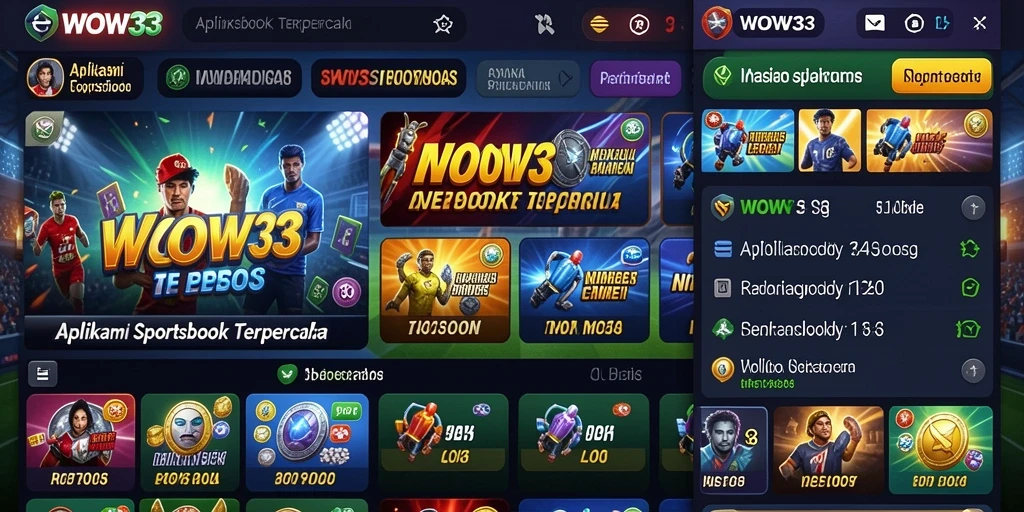 Screenshot WOW33 menampilkan antarmuka taruhan olahraga yang menarik dan intuitif.